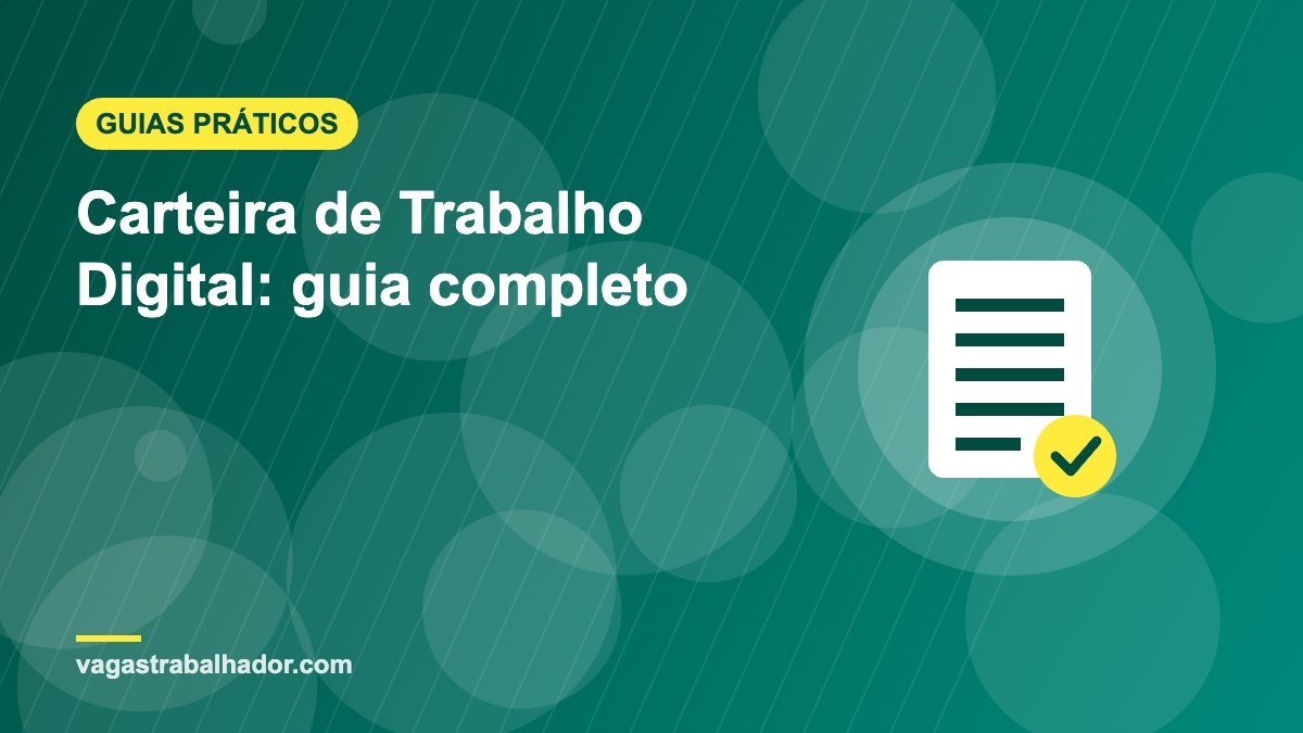 Ilustração de documento representando a Carteira de Trabalho Digital