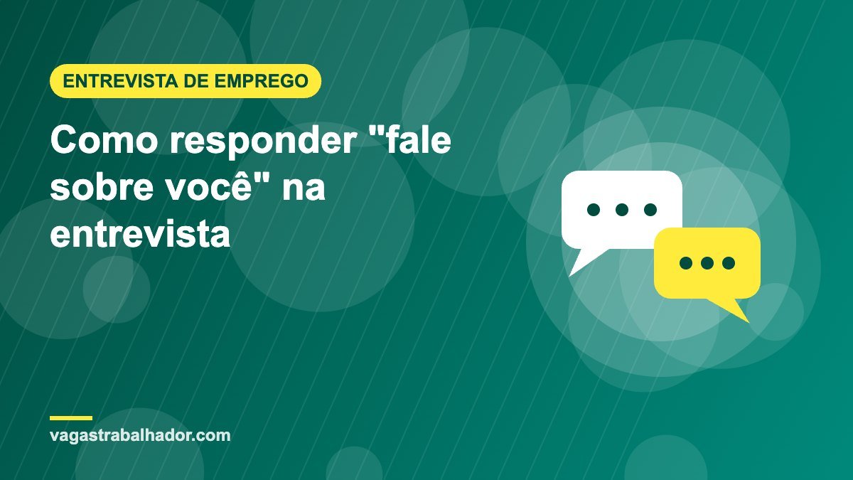 Ilustração de balões de conversa sobre como responder fale sobre você na entrevista