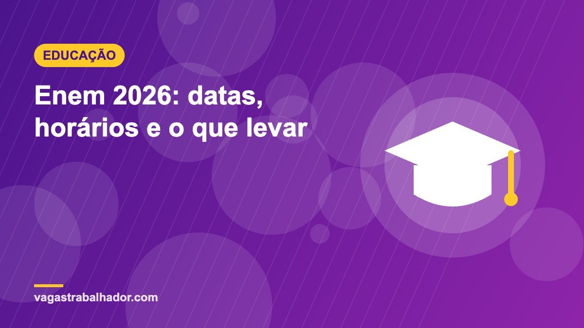 Ilustração de capelo de formatura representando o Enem 2026