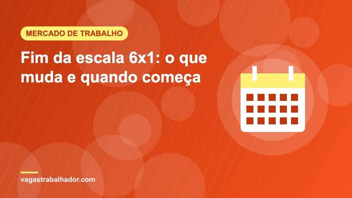 Ilustração de calendário com a escala 5x2 sobre o fim da escala 6x1