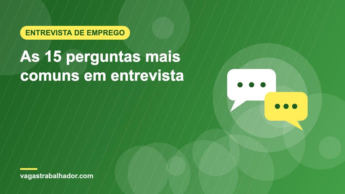 Ilustração de balões de conversa com perguntas de entrevista de emprego