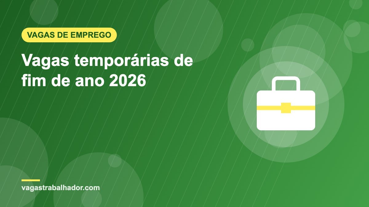 Ilustração de maleta de trabalho representando vagas temporárias de fim de ano